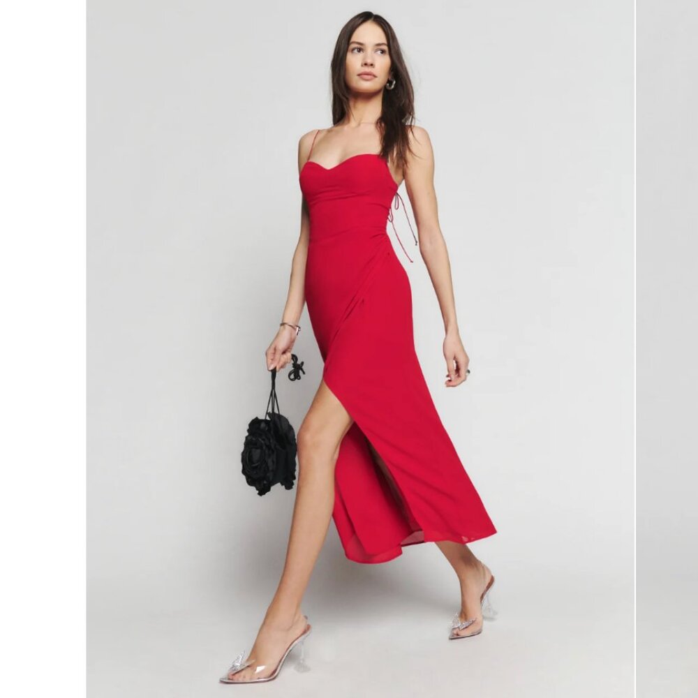 NWT Reformation Kourtney Dress Red - Size 6
